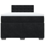 vidaXL Sommier à lattes de lit avec matelas noir 120x190 cm velours