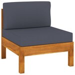 Salon de jardin meuble d'extérieur ensemble de mobilier 8 pièces avec coussins gris foncé bois d'acacia 02_0017593