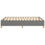 vidaXL Cadre de lit sans matelas gris foncé 140x190 cm tissu