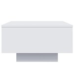 vidaXL Table basse avec lumières LED blanc 55x55x31 cm