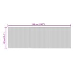 vidaXL Tapis rectangulaire naturel clair 100x300 cm bambou