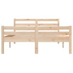 vidaXL Cadre de lit sans matelas bois massif 120x190 cm