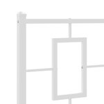 vidaXL Cadre de lit métal sans matelas et tête de lit blanc 100x190 cm