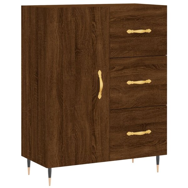 vidaXL Buffet chêne marron 69 5x34x90 cm bois d'ingénierie