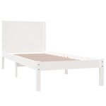 vidaXL Cadre de lit sans matelas blanc 75x190 cm bois massif