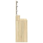 vidaXL Coiffeuse avec LED chêne sonoma 80x41x144 5 cm