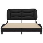 vidaXL Cadre de lit avec tête de lit Noir 120x200 cm Similicuir