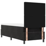 Lit Box Spring vidaXL avec Matelas et LED Noir 80x200 cm Velours