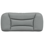 vidaXL Coussin de tête de lit gris clair 90 cm tissu