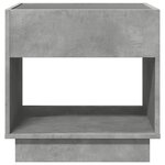 vidaXL Table basse avec LED infini gris béton 50x50x50 cm