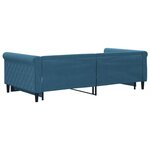 vidaXL Lit de jour avec gigogne sans matelas bleu 100x200 cm