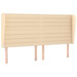 vidaXL Sommier à lattes de lit avec matelas Crème 160x200 cm Tissu