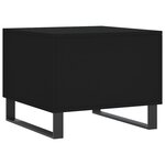 vidaXL Tables basses 2 Pièces noir 50x50x40 cm bois d'ingénierie