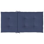 vidaXL Coussins de chaise à dossier bas lot de 4 bleu marine tissu