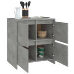 vidaXL Buffets 2 Pièces Gris béton 70x41x75 cm Aggloméré