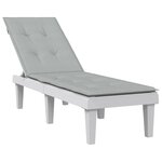 vidaXL Coussin de chaise longue gris clair mélangé (75+105)x50x3 cm