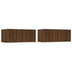 vidaXL Ensemble de meubles TV 4 Pièces Chêne marron Bois d'ingénierie
