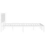 vidaXL Cadre de lit métal sans matelas et tête de lit blanc 180x200 cm