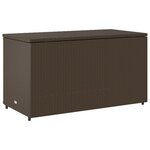vidaXL Armoire de rangement jardin marron 110x55x60 5cm résine tressée
