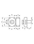 THIRARD - Verrou à bouton Apache pour porte d'entrée  cylindre 50mm  acier  3 clés  époxy blanc