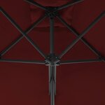 vidaXL Parasol de jardin avec mât en acier rouge bordeaux 300x230 cm