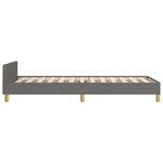 vidaXL Cadre de lit sans matelas gris foncé 100x200 cm tissu