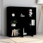 vidaXL Bibliothèque Noir 98x30x98 cm Bois d’ingénierie