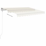 vidaXL Auvent rétractable automatique 350x250 cm Crème