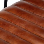vidaXL Chaise à bascule Marron Cuir véritable