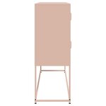 vidaXL Buffet rose 100 5x39x107 cm acier laminé à froid