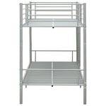 vidaXL Lit superposé sans matelas gris métal 90x200 cm