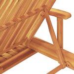 vidaXL Transats 2 Pièces avec coussins et roulettes Taupe Bois massif Acacia