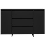 vidaXL Buffet Noir 120x41x75 cm en bois d'ingénierie