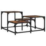 vidaXL Table basse chêne fumé 68x68x40 cm bois d'ingénierie
