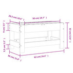 vidaXL Repose-pied de jardin 62x30x32 cm bois de pin massif