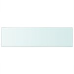 vidaXL Panneau pour étagère Verre transparent 90 x 25 cm