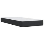 vidaXL Sommier à lattes de lit avec matelas Noir 80x200cm Similicuir