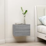 vidaXL Tables de chevet 2 Pièces Sonoma gris 40x30x30cm Bois d'ingénierie