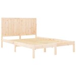 vidaXL Cadre de lit Bois de pin massif 140x190 cm