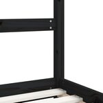 vidaXL Cadre de lit pour enfants noir 2x(80x200) cm bois de pin massif
