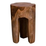 Tabouret en teck rose 40 cm