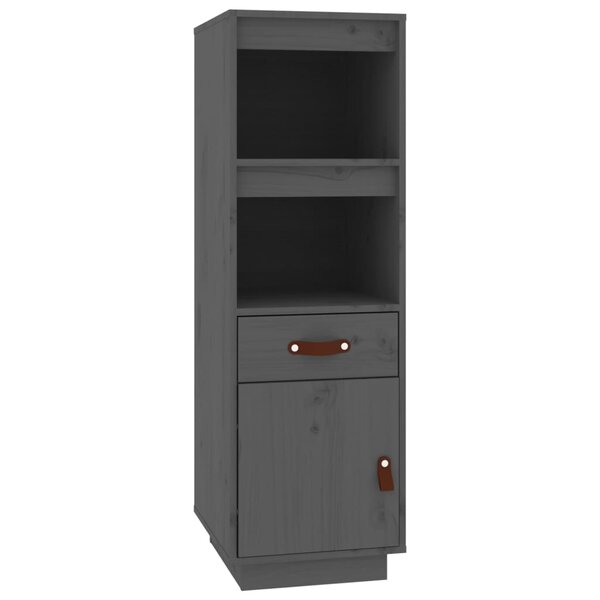 vidaXL Buffet haut Gris 34x40x108 5 cm Bois massif de pin