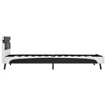 vidaXL Cadre de lit avec LED sans matelas gris similicuir 90x200 cm