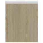 vidaXL Armoire d'évier et lavabo intégré Chêne sonoma Bois ingénierie
