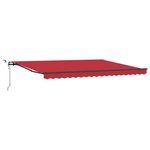 Auvent automatique pliable vidaXL avec LED Rouge 450x300 cm