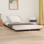 vidaXL Cadre de lit sans matelas marron miel 90x200 cm bois pin massif