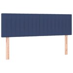 vidaXL Tête de lit à LED Bleu 144x5x78/88 cm Tissu