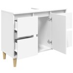 vidaXL Meuble d'évier blanc 80x33x60 cm bois d'ingénierie