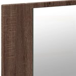 vidaXL Armoire à miroir à LED de bain chêne marron 80x12x45 cm