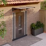vidaXL Auvent de porte Noir 152 5x90 cm Polycarbonate